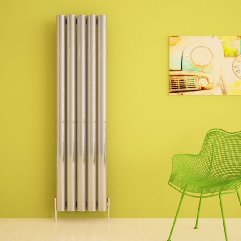 Carisa Otto Radiateur en Aluminium Vertical Design Moderne Anodisé Poli