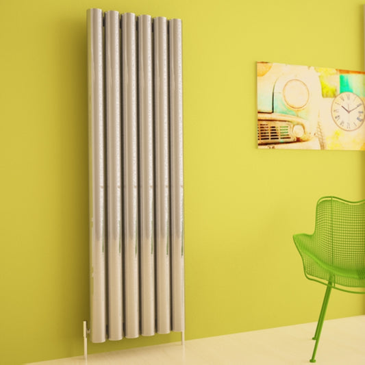 Carisa Otto Radiateur en Aluminium Vertical Design Moderne Anodisé Poli