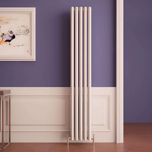 Carisa Oval Radiateur en Aluminium Vertical Design Moderne Blanc