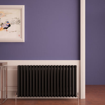 Carisa Oval Radiateur en Aluminium Horizontal Design Moderne Noir