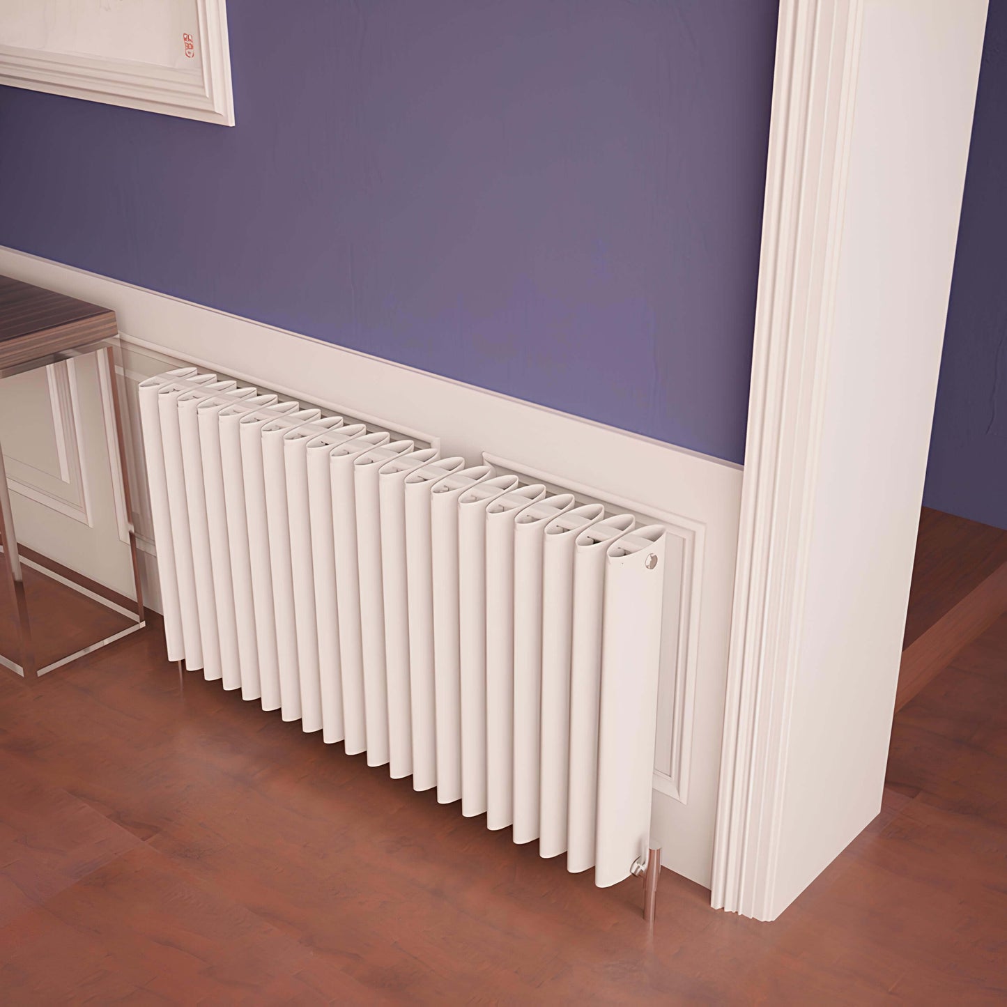 Carisa Oval Radiateur en Aluminium Horizontal Design Moderne Blanc