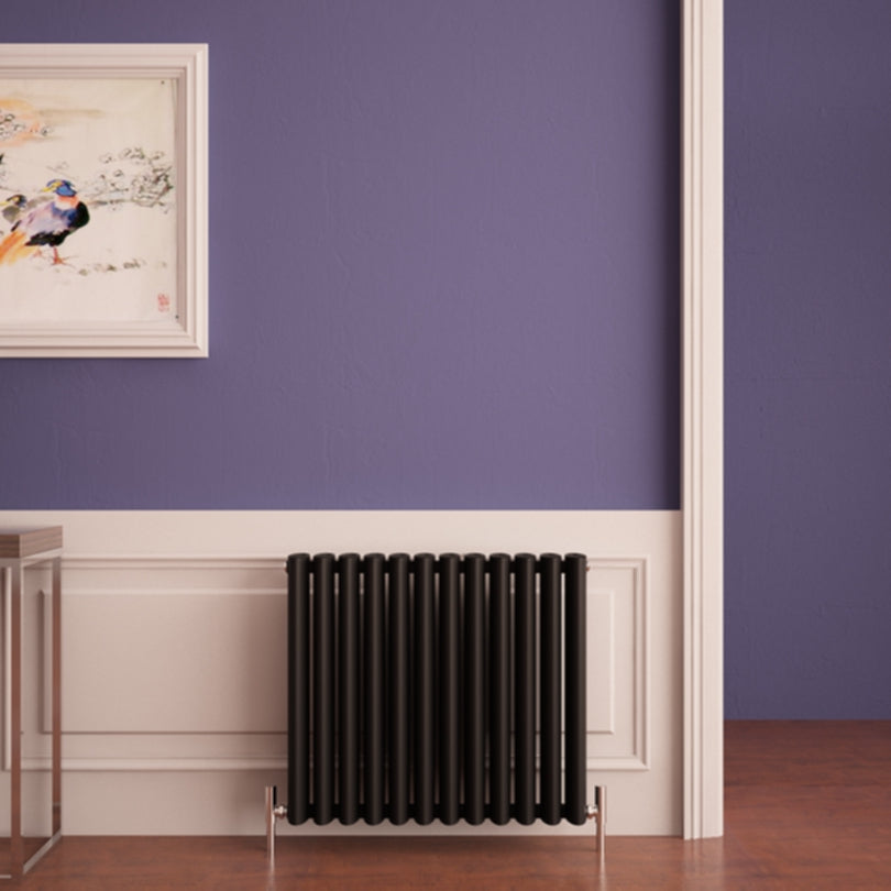 Carisa Oval Radiateur en Aluminium Horizontal Design Moderne Noir