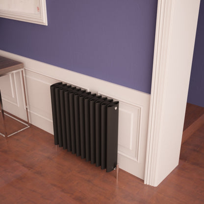 Carisa Oval Radiateur en Aluminium Horizontal Design Moderne Noir