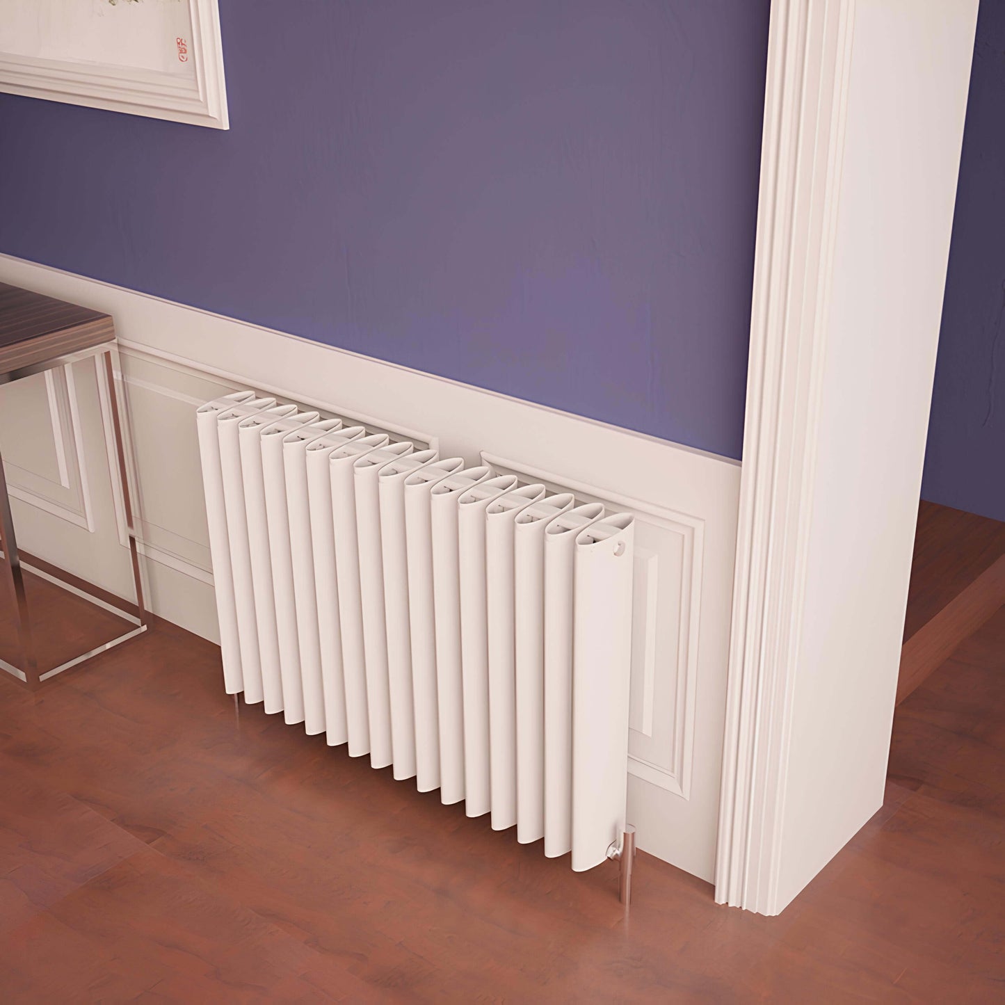 Carisa Oval Radiateur en Aluminium Horizontal Design Moderne Blanc