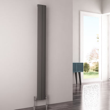 Carisa Play Radiateur en Aluminium Vertical Design Moderne Gris foncé