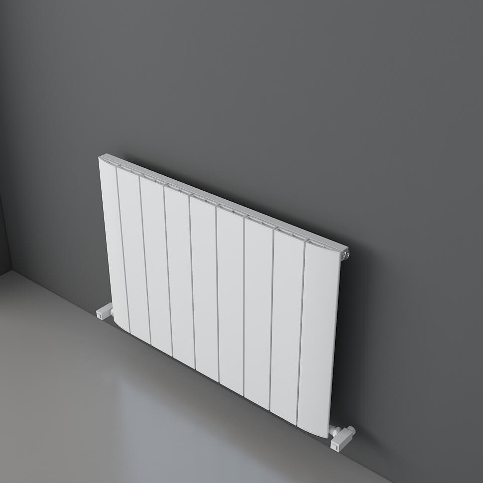 Carisa Slim Radiateur en Aluminium Horizontal Design Moderne Blanc