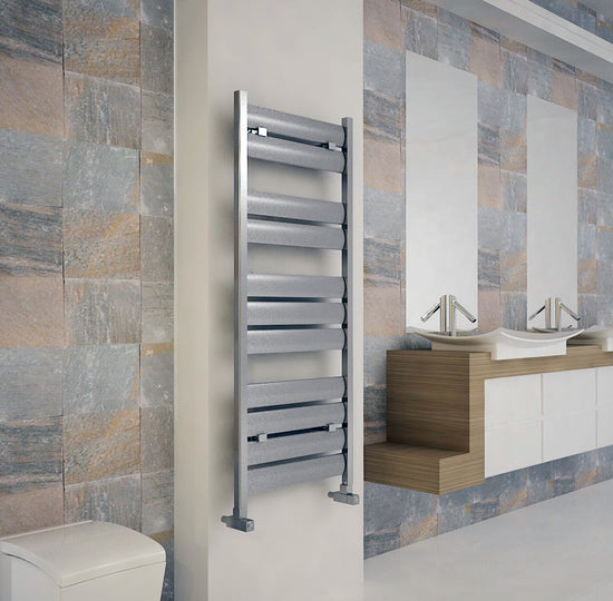 Carisa Soho Sèche-Serviettes en Aluminium Design Moderne Anodisé Poli