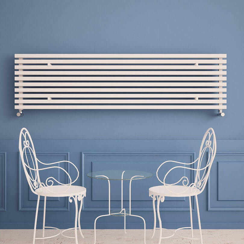 Carisa Sophia Xl Radiateur en Aluminium Horizontal Design Moderne Blanc