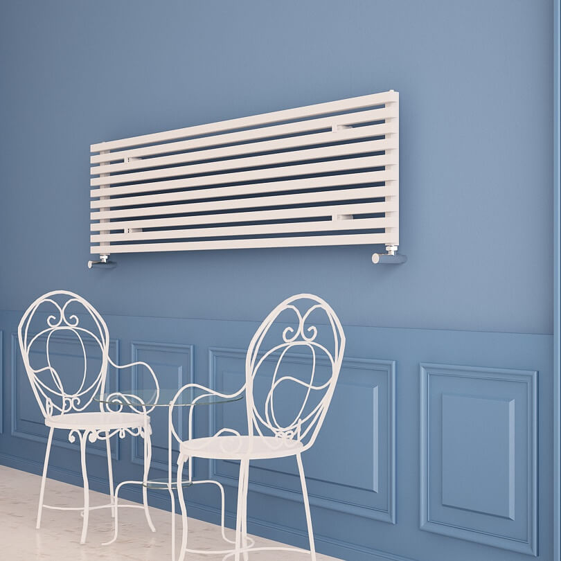 Carisa Sophia Xl Radiateur en Aluminium Horizontal Design Moderne Blanc