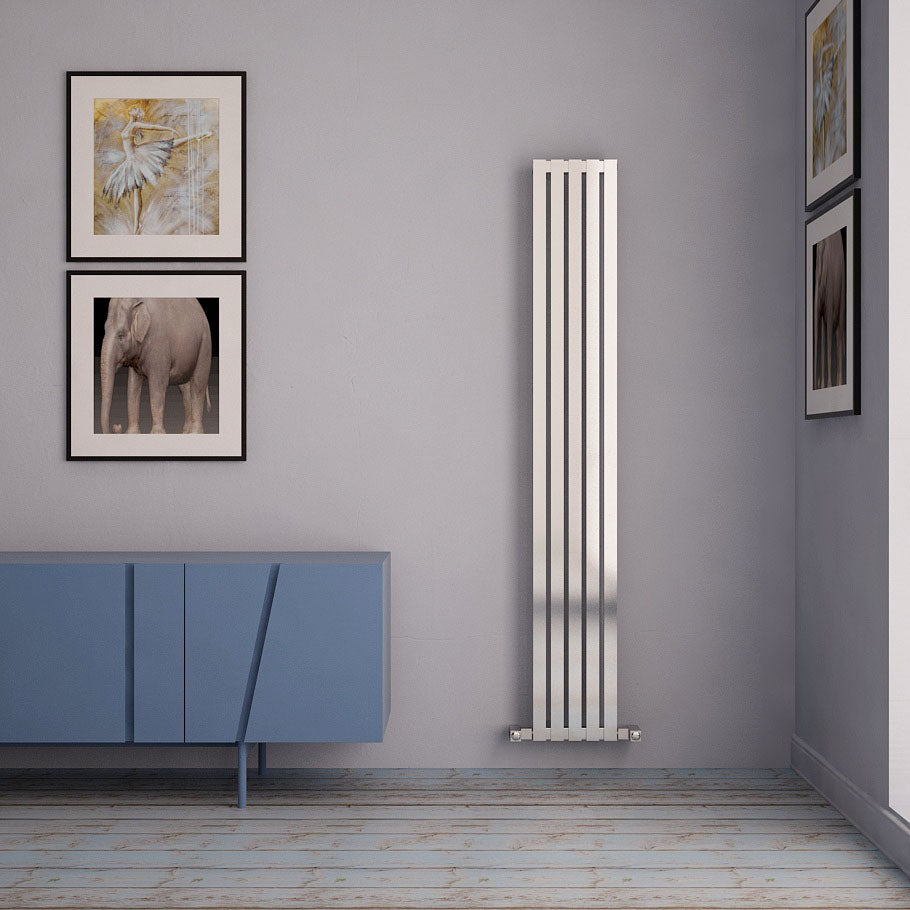 Carisa Sarp Radiateur en Acier Inoxydable Vertical Design Moderne Miroir Poli