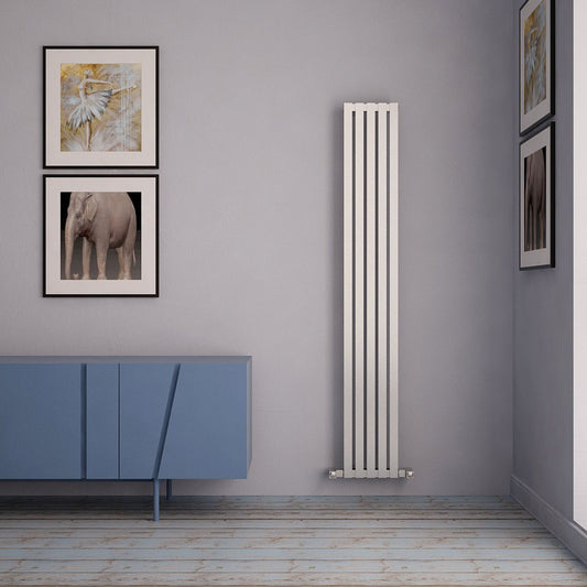 Carisa Sarp Radiateur en Acier Inoxydable Vertical Design Moderne Satiné Poli