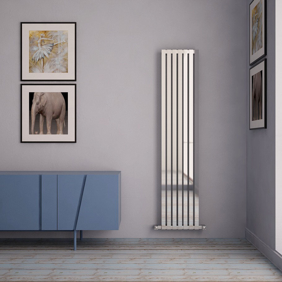 Carisa Sarp Radiateur en Acier Inoxydable Vertical Design Moderne Miroir Poli