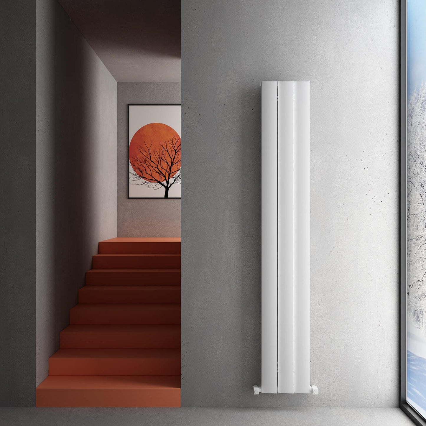 Carisa Step Radiateur en Aluminium Vertical Design Moderne Blanc