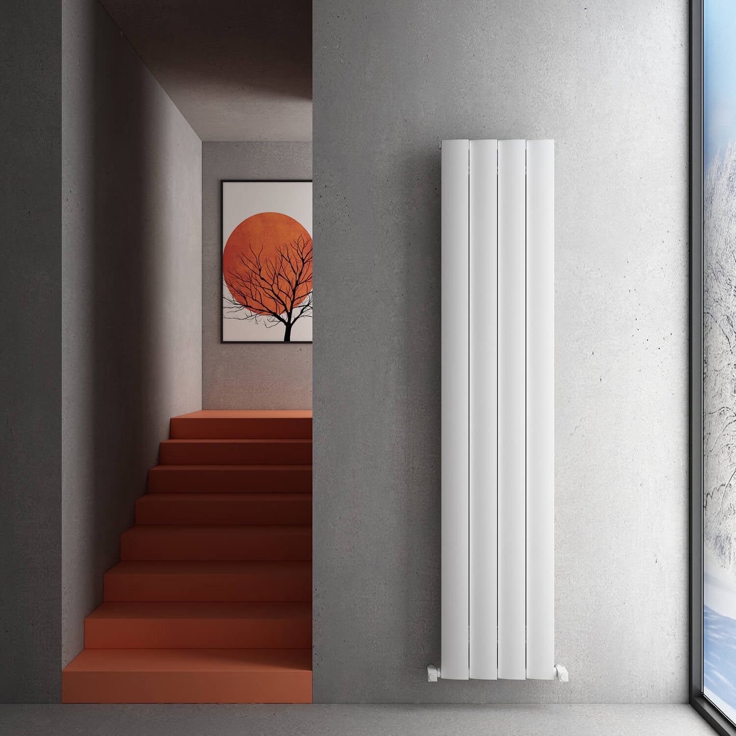 Carisa Step Radiateur en Aluminium Vertical Design Moderne Blanc