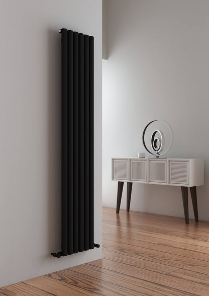 Carisa Tallis Radiateur en Aluminium Vertical Design Moderne Noir