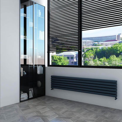 Carisa Tallis Xl Radiateur en Aluminium Horizontal Design Moderne Anthracite