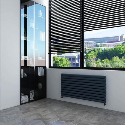 Carisa Tallis Xl Radiateur en Aluminium Horizontal Design Moderne Anthracite