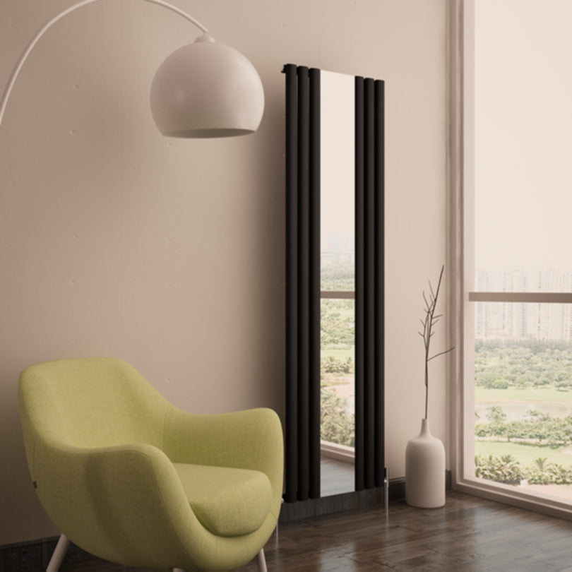 Carisa Tallis Mirror Radiateur en Aluminium Vertical Design Moderne Anthracite