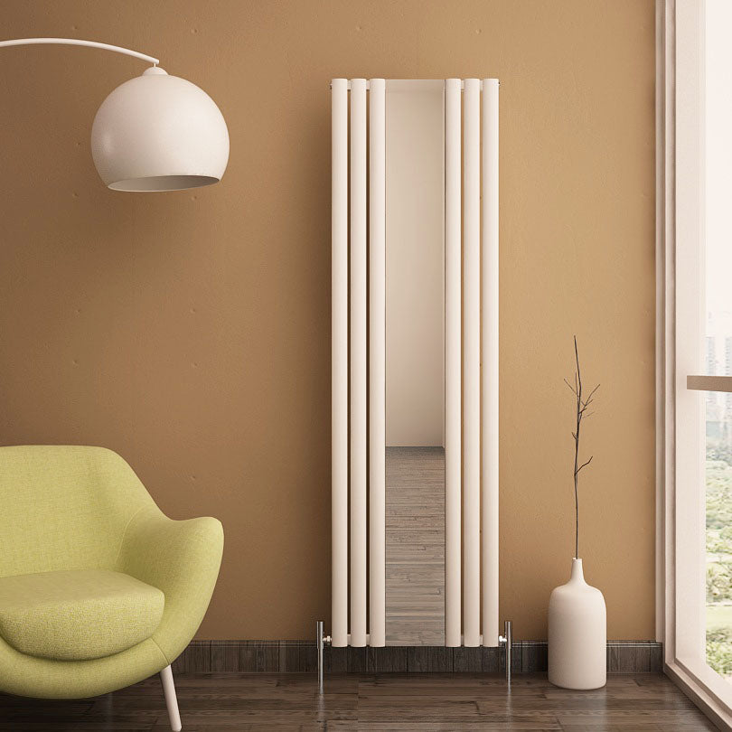 Carisa Tallis Mirror Radiateur en Aluminium Vertical Design Moderne Blanc