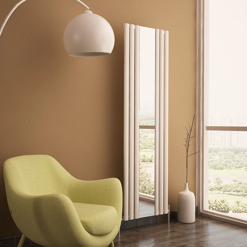 Carisa Tallis Mirror Radiateur en Aluminium Vertical Design Moderne Blanc