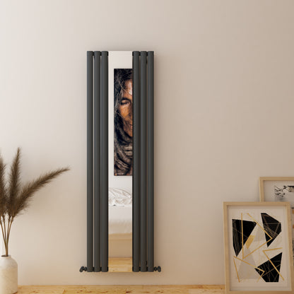 Carisa Tallis Mirror Radiateur en Aluminium Vertical Design Moderne Anthracite