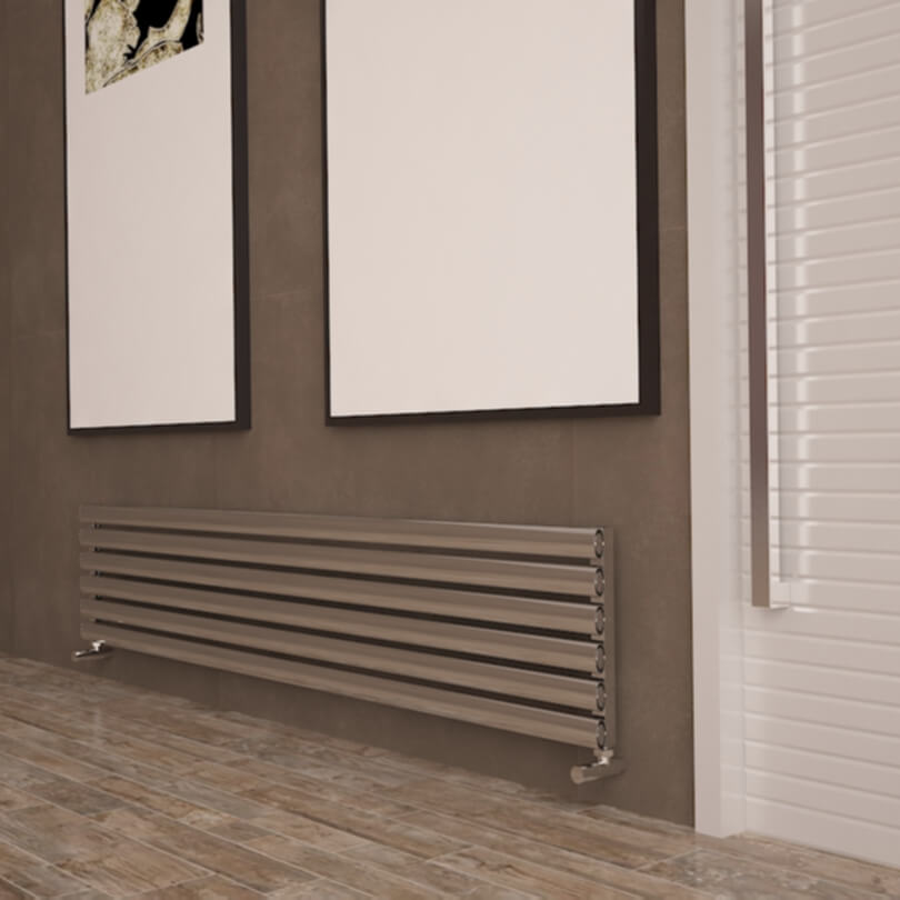 Carisa Tallis Xl Radiateur en Aluminium Horizontal Design Moderne Anodisé Poli