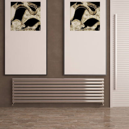 Carisa Tallis Xl Radiateur en Aluminium Horizontal Design Moderne Anodisé Poli