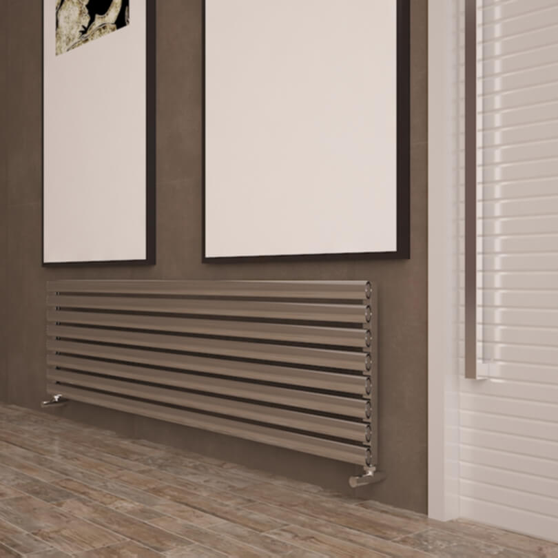 Carisa Tallis Xl Radiateur en Aluminium Horizontal Design Moderne Anodisé Poli