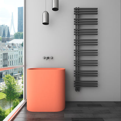 Carisa Terra Sèche-Serviettes en Aluminium Design Moderne Blanc