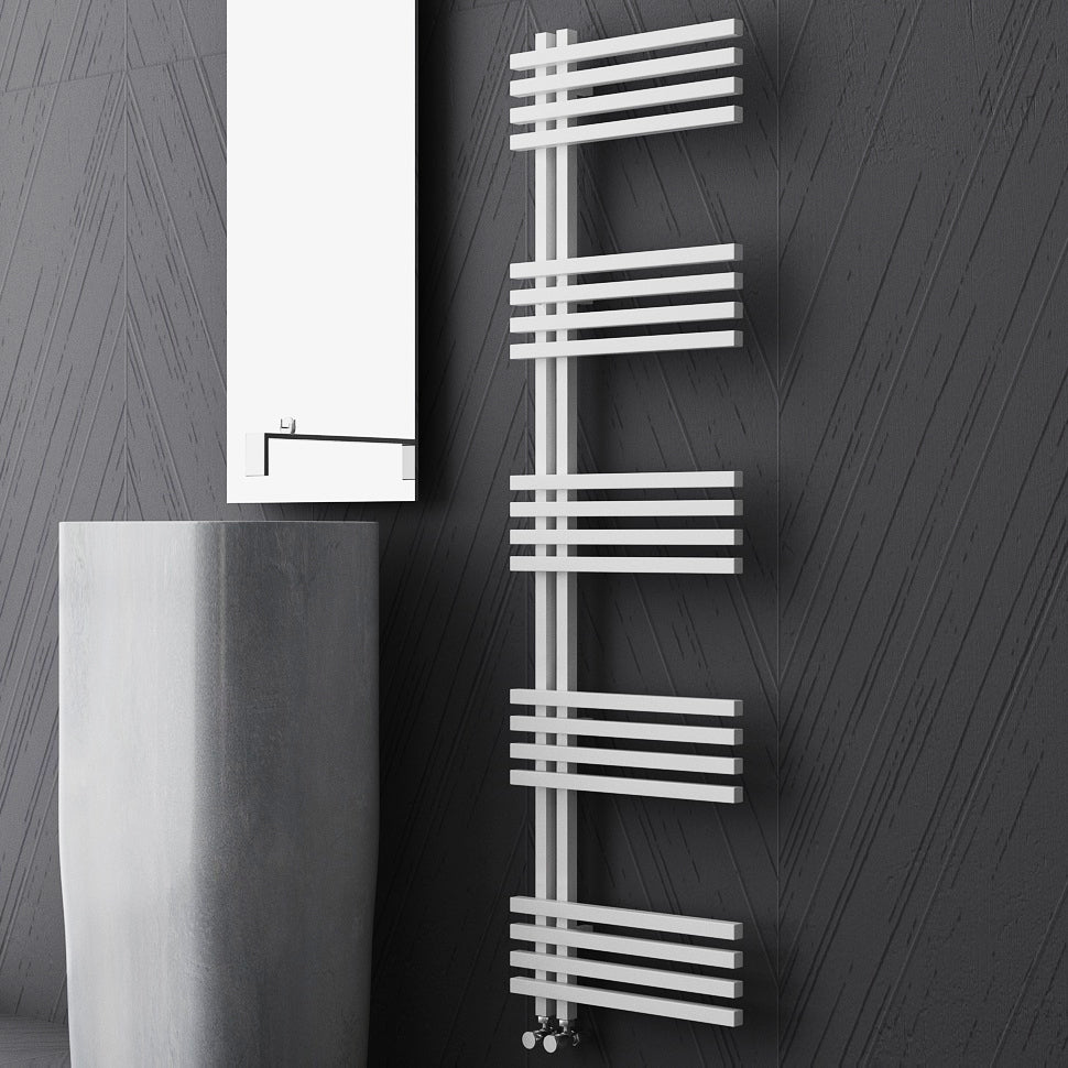 Carisa Terra Sèche-Serviettes en Aluminium Design Moderne Blanc
