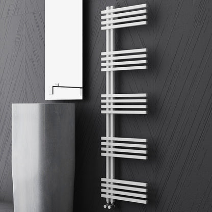 Carisa Terra Sèche-Serviettes en Aluminium Design Moderne Blanc