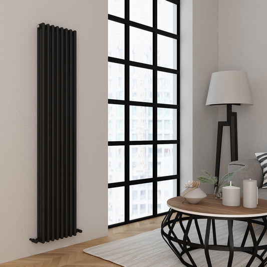 Carisa Tubulous Radiateur en Aluminium Vertical Design Moderne Noir