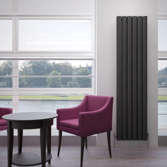 Carisa Vesta Radiateur en Aluminium Vertical Design Moderne Noir