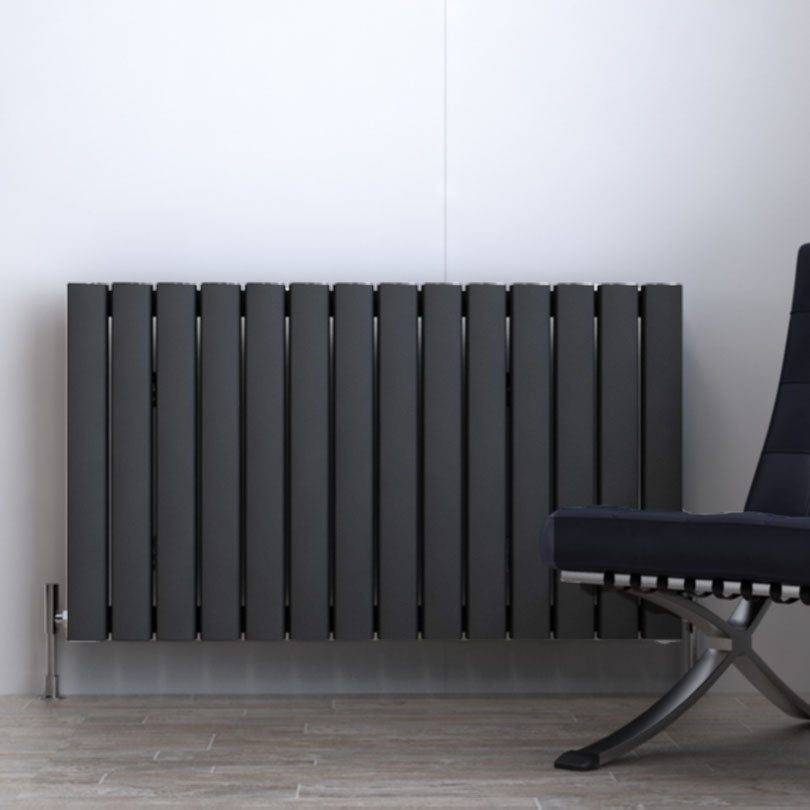 Carisa Vesta Radiateur en Aluminium Horizontal Design Moderne Gris foncé