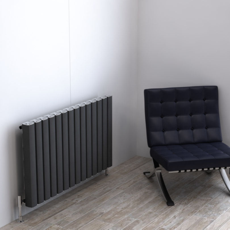 Carisa Vesta Radiateur en Aluminium Horizontal Design Moderne Gris foncé