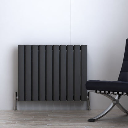 Carisa Vesta Radiateur en Aluminium Horizontal Design Moderne Gris foncé