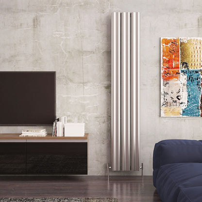 Carisa Wave Radiateur en Aluminium Vertical Design Moderne Anodisé Poli