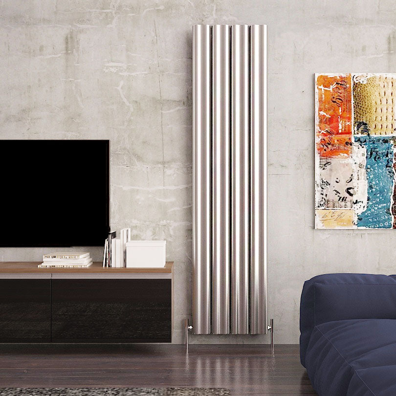 Carisa Wave Radiateur en Aluminium Vertical Design Moderne Anodisé Poli