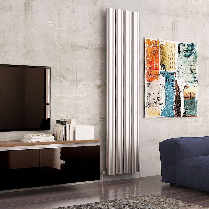 Carisa Wave Radiateur en Aluminium Vertical Design Moderne Anodisé Poli