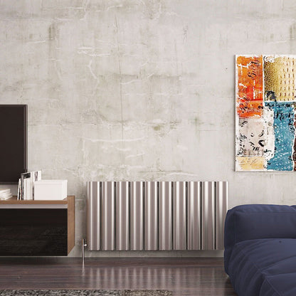 Carisa Wave Radiateur en Aluminium Horizontal Design Moderne Anodisé Poli