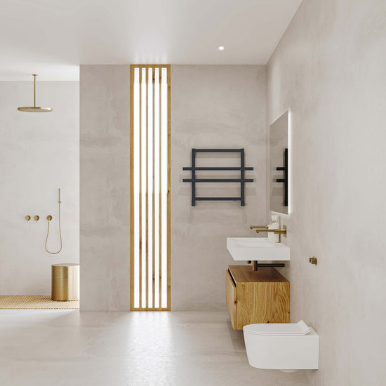 Carisa Ajax Sèche-Serviettes en Aluminium Design Moderne Anthracite