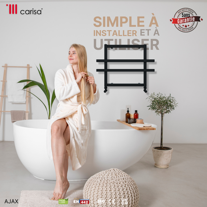 Carisa Ajax Sèche-Serviettes en Aluminium Design Moderne Anthracite