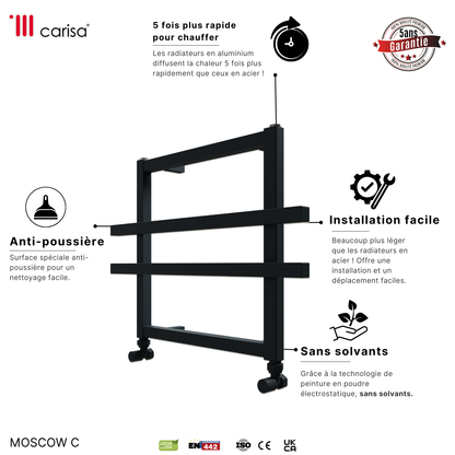 Carisa Ajax Sèche-Serviettes en Aluminium Design Moderne Anthracite