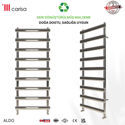 Carisa Aldo Sèche-Serviettes en Acier Design Moderne Chromé