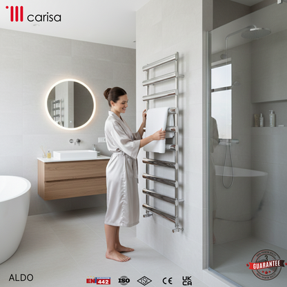 Carisa Aldo Sèche-Serviettes en Acier Design Moderne Chromé