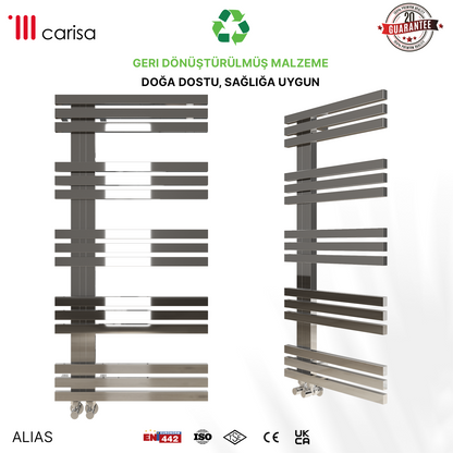 Carisa Alias Sèche-Serviettes en Acier Inoxydable Design Moderne Miroir Poli