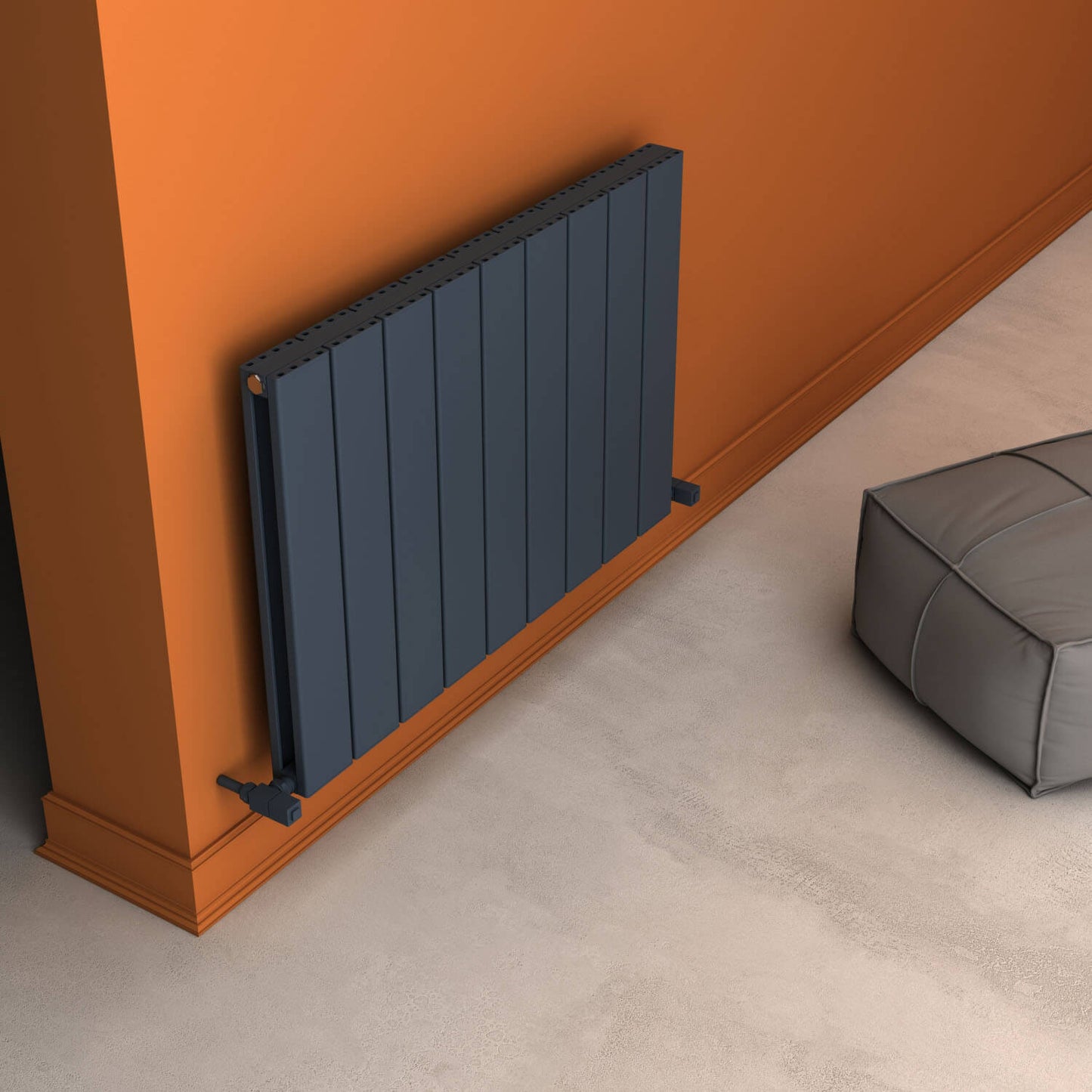 Carisa Angers Radiateur en Aluminium Horizontal Design Moderne Anthracite