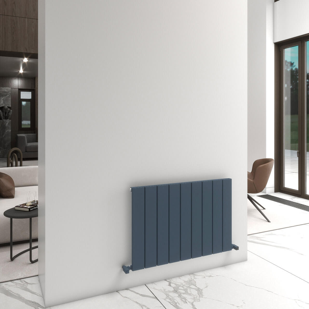 Carisa Angers Radiateur en Aluminium Horizontal Design Moderne Anthracite