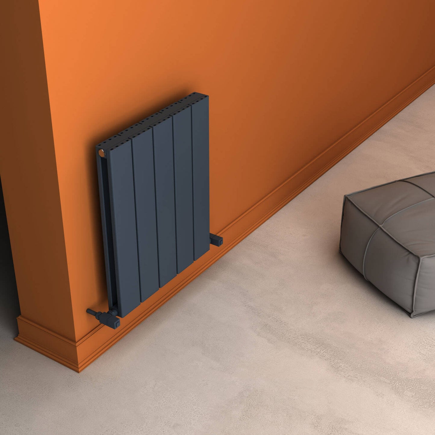 Carisa Angers Radiateur en Aluminium Horizontal Design Moderne Anthracite