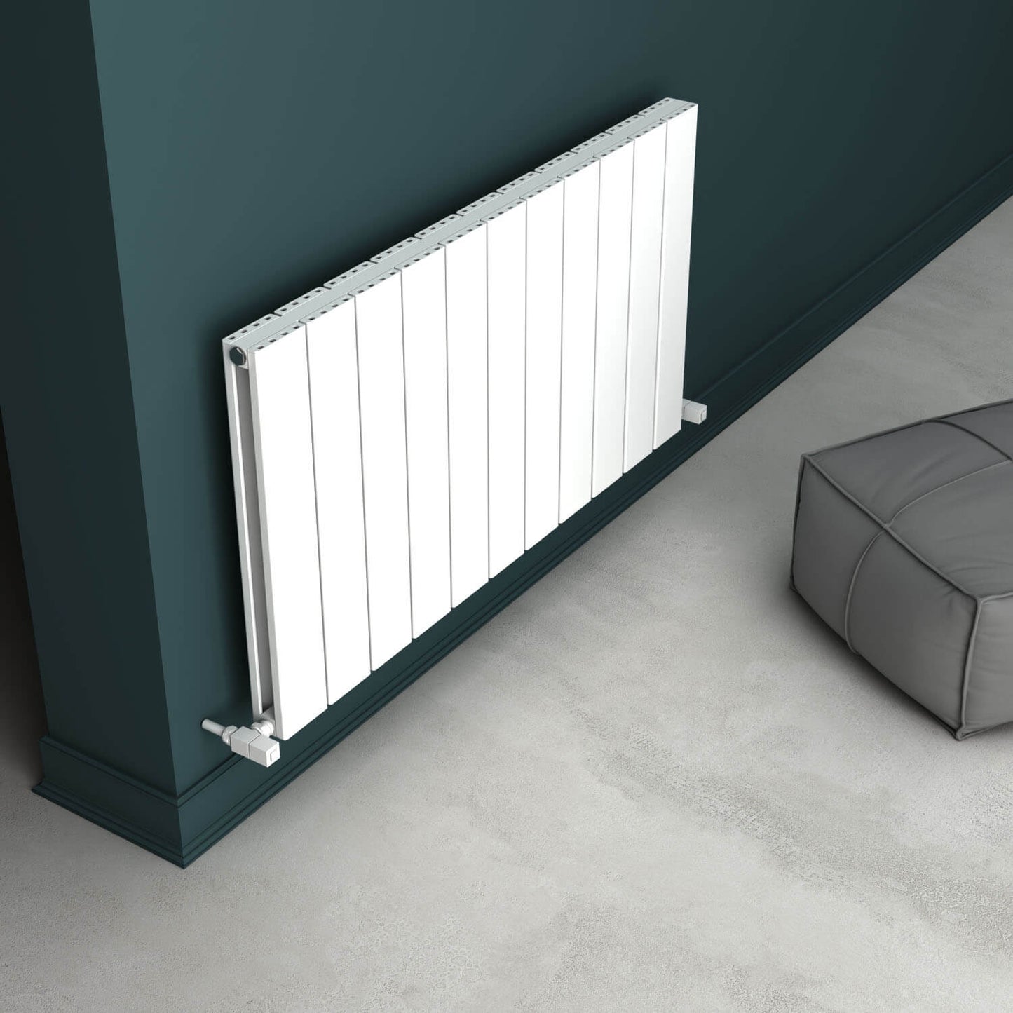 Carisa Angers Radiateur en Aluminium Horizontal Design Moderne Blanc